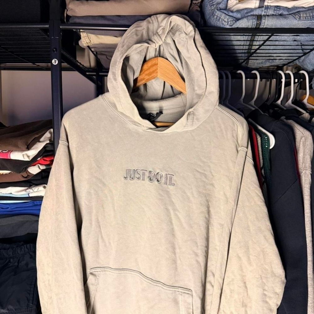 Nike Cropped Hoodie Boxy Fit Just Do It Embroidery